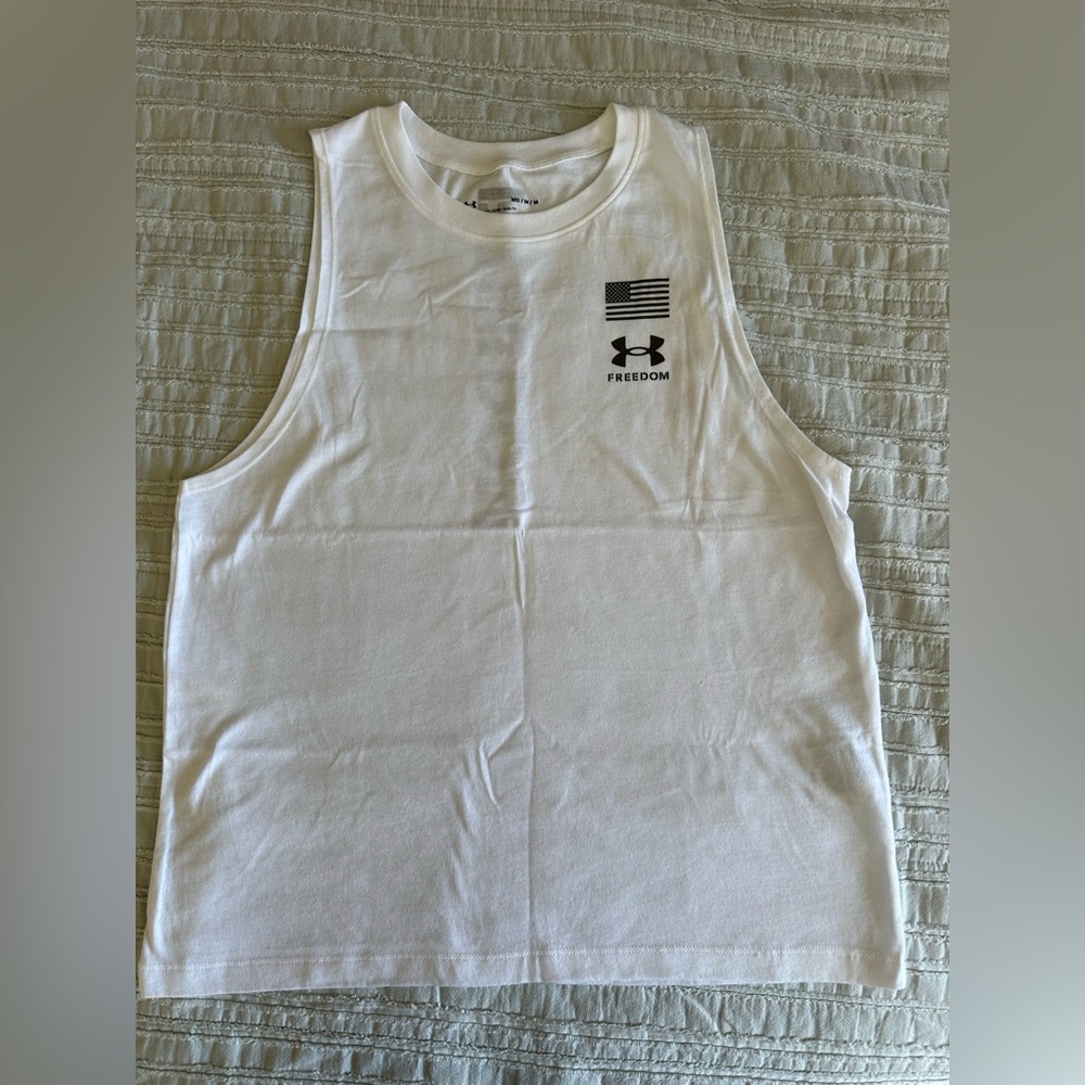 Lightly used. Under Armour White Tank Top